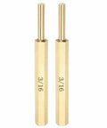 Brass Pin Punch Set 2 Pack Three Sixteenths Inch Nonmarring Drive Punch For Watch Repair