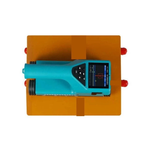 Heavy Duty Digital Stud Finder Wall Scanner With Wireless Cloud Sync and Dead Nuts Accurate Steel Bar Concrete Depth Gauge on orange background.