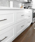Built Tough White Shaker Wall Cabinet Featuring Two Doors And Super Smooth Soft Close Drawers Ready To Assemble For Fast No Sweat Home Refreshes In Kitchens Or Vanities with sleek white finish.