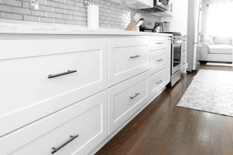 Built Tough White Shaker Wall Cabinet Featuring Two Doors And Super Smooth Soft Close Drawers Ready To Assemble For Fast No Sweat Home Refreshes In Kitchens Or Vanities with sleek white finish.