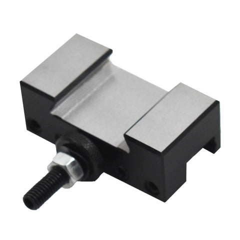 marddpair OXA 250-002 turning tool post holder for quick-change lathe tools, black base with silver blocks