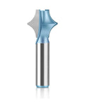 Cool Miter Frame Molding Router Bit With 12mm Or 1/2in Shank for crafting curved wood profiles, showing detailed cutting edge.
