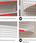 Heavy Duty Metal Storage Shelves Built Tough Floor Standing Shelving Unit For Garage Kitchen And Workspace Organization Rust Resistant Steel Rack With Heavy Load Capacity. Features laminate reinforcement and interlocking design.