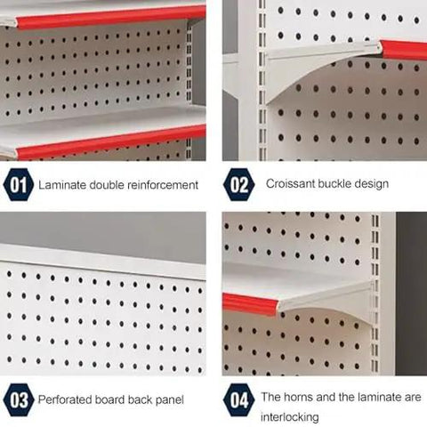 Heavy Duty Metal Storage Shelves Built Tough Floor Standing Shelving Unit For Garage Kitchen And Workspace Organization Rust Resistant Steel Rack With Heavy Load Capacity. Features laminate reinforcement and interlocking design.