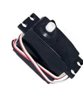 Heavy Duty 1/10 Electronic Servo Motor Dropping Beast Mode Torque With No Sweat Moisture Armor For Rock Solid Scale Model Mods And Dead Simple Rc Part Swaps, view of black servo motor with wiring.