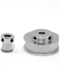 Beefy Aluminum 2GT Synchronous Timing Pulley Set, 60 Teeth, 8mm Bore, Two Piece Pack, Includes 200mm Long 10mm Wide Belt