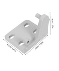 Heavy Duty Metal Refrigerator Door Hinge Replacement Kit For Freezer And Kitchen Cooling No Sweat DIY Swap Double Pack showing a slotted light gray hinge.