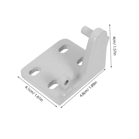 Heavy Duty Metal Refrigerator Door Hinge Replacement Kit For Freezer And Kitchen Cooling No Sweat DIY Swap Double Pack showing a slotted light gray hinge.