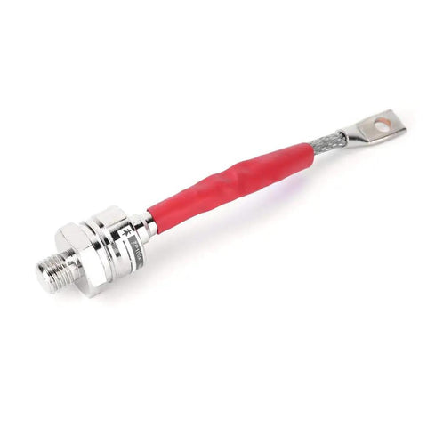 1600V ZP100A Spiral Power Stud Rectifier Diode For Beefed Up Heavy Duty Power Systems 100A Forward Current 2000V Reverse Voltage Low Frequency Electronics 16mm Thread Size, red lead