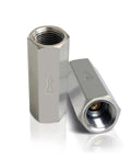 Brass Pneumatic Check Valve Full Port One Way Non Return Valve With Female Thread For Air Water Oil Gas Compatible With One Eighth Inch To One Half Inch Fittings Easy Install Durable Construction, threaded side view