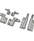Stop at Will constant torque hinge set in gray metal; includes two long hinges and mounting blocks (Amazon)