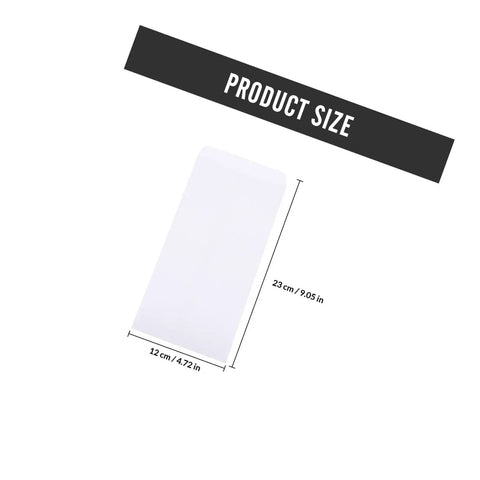 Thick White Blank Letter Envelopes 230x120mm Bulk Pack of 100 Durable Paper size chart with dimensions