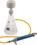Lab Vacuum Filtration Apparatus Complete Suction Filter Kit With Hand Pump Funnel And Distillation Equipment for chemistry labs.