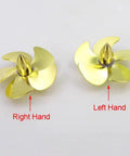 Five Blade Copper RC Boat Propeller 33mm M4 Impeller for Scale Marine Submarine Fishing Tug Boats Left Hand Rotation