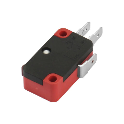 Hella Tough Spdt Micro Switch With Pin Plunger Actuator and Quick Connect Terminals killer 15 Amp snap action limit switch in red and black.