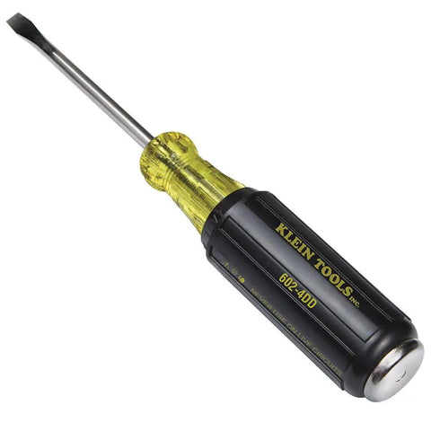 Beefy Heavy Duty Demolition Screwdriver With Keystone Tip And Four Inch Shank For Prying And Chiseling Durable Plated Strike Cap