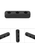 Three Way Air Hose Inline Manifold Block Splitter One Quarter Inch Aluminum For Pneumatic Tools And Compressors, black finish