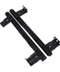 Heavy Duty Double Row Ball Bearing Cabinet Drawer Slides Side Mount Cold Rolled Steel Runners showing sleek black design and adjustable hardware.