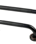 Two Pack 20 Inch Anti Slip Shower Grab Bar In Oil Rubbed Black Bronze And Antique Brass Finish, Knurled Bath Safety Hand Rail