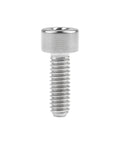 Close-up of Titanium Cap Allen Socket Head Bolts M4x12mm DIN 912 Pack Of 4, 6Al-4V Titanium Alloy, Grade 5, Silver Finish
