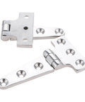 316 Stainless Steel T Shape Hinges Set For Boats And Yachts, featuring beefy heavy-duty marine grade hinges for caravan cabinets, sheds.