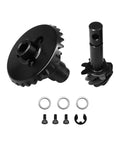8T/27T RC Heavy Duty Steel Overdrive Bevel Gear Set for Capra SCX10 II III with screws and washers