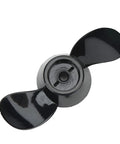 Outboard Propeller Replacement Kit With 2 Blade Thickened Plastic Prop For 12V And 24V Engines, top view of propeller