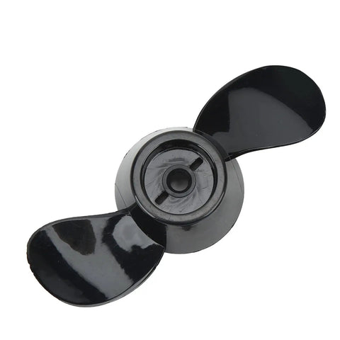 Outboard Propeller Replacement Kit With 2 Blade Thickened Plastic Prop For 12V And 24V Engines, top view of propeller