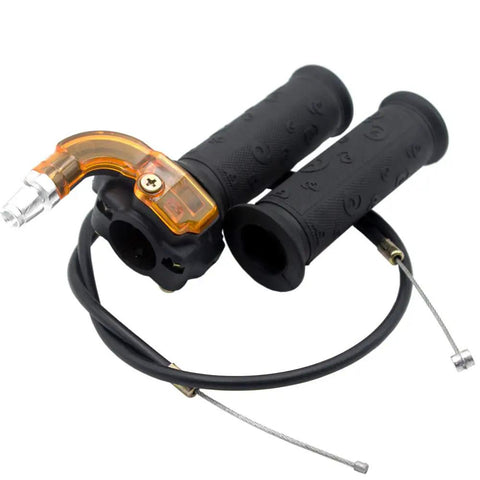 Seven Eighths Inch 22mm Twist Throttle Grip With Premium Beefed Up Easy Install Throttle Cable For 47cc 49cc Dirt Bikes Mini Bikes Pit Bikes Pocket Bikes ATVs Quad Power Sports Replacement