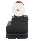 Hamwesh 250W Mini Bench Grinder showing the front view, featuring one white and one brown grinding wheel for precision work.