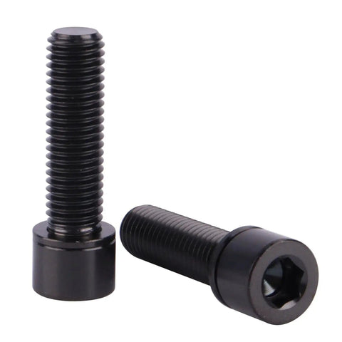 Ultra Lightweight Titanium M7 Bolt 25mm Allen Head With Washers For Bicycle Screws Pack Of 4 Black Corrosion Resistant Bolts