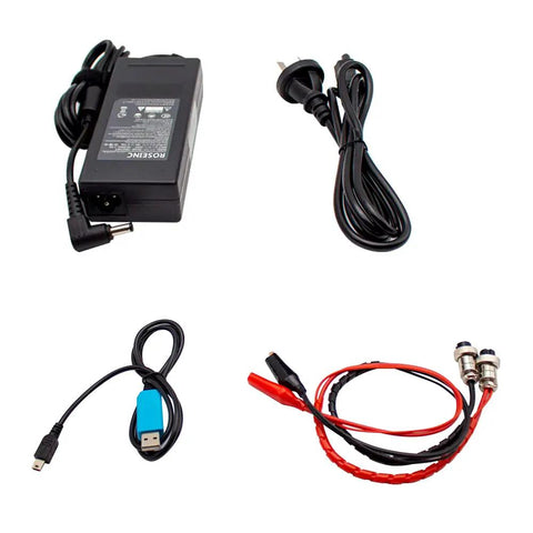 A20 Pro Grade Battery Capacity Tester for Lithium and Lead Acid Cells With 4-Wire Test LCD Display for Voltage, Current, Capacity, Time, and Power, USB TTL Computer Connection, Ultra-Precise Monitoring, adapter and cables