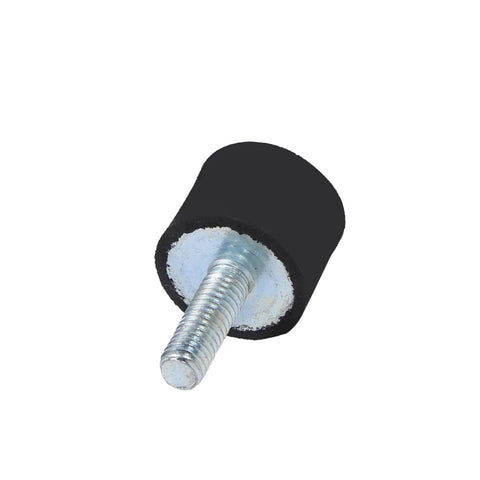 Pro Grade M6 Rubber Isolator Mount with metallic thread, ideal for shock absorption in compressors and diesel engines.