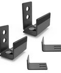 2 Pack Barn Door Bottom Floor Guide With Extend Bracket Wall Mounted Adjustable Flush Bottom Matte Black for wide door thicknesses