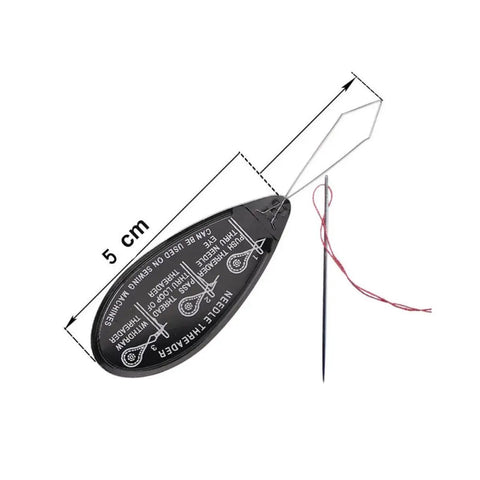 20 Pack Aluminum Needle Threaders With Flexible Wire Handles In Black For Tiny Needle Eyes Easy Threading For Hand And Machine Sewing Projects DIY Craft Tools, black aluminum needle threader with 5 cm length and wire loop