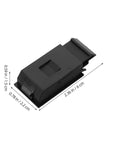 Black rectangular latch lock from 4 Pack Plastic Latch Lock For Distribution Boxes And RV Doors, with dimensions shown.