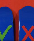 Close-up of blue Z-Liner Rim Tape Pair showing correct and incorrect shapes for 26, 27.5, and 29 inch wheels with markings.