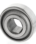 Rugged 209KRRB2 Agriculture Ball Bearing With Hex Bore And Dual Lip Seals, 1.5 Inch ID, Spherical Outer Diameter, Riveted Steel Housing, Built Tough For Tractors, Rock Solid Farm Gear Replacement