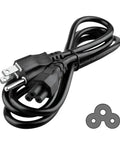 3 Prong AC Power Cord For Creality Space Pi X4 Filament Dryer Box Replacement, black 4 ft 120V 15A heavy-duty cable, coiled view