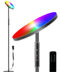 RGB LED Floor Lamp With Remote 36W 3600LM 69 Inch Tall Torchiere Upgraded 2025 Stepless Dimming Color Changing Floor Light