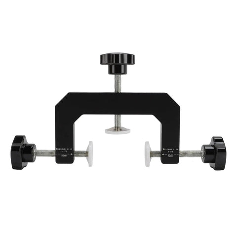 Heavy Adjustable Woodworking Face Clamp Delivering Total No Sweat Aluminum Grip Cabinet Edge Tool Built Badass For Pro Carpenters And Serious Diy Crews On Sites, black steel clamp with screws.