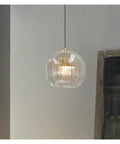 Modern Simple Dining Room Pendant Light Creative Personality Bar Caffee Glass Lamp Industrial Style Kitchen Bedroom Droplight,Beautiful with gold accent.