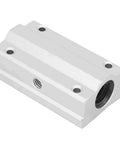Front view of 22mm Aluminum Alloy Linear Bearing Block Slide Bushing SCS8LUU With Oxidation Treated Surface for CNC and robotic setups.