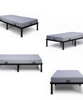 Heavy Duty Anti Slide Mattress Brackets Set Of 6 Adjustable Steel Bed Frame Stops on a gray mattress platform.