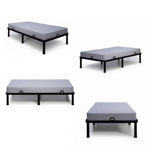 Heavy Duty Anti Slide Mattress Brackets Set Of 6 Adjustable Steel Bed Frame Stops on a gray mattress platform.