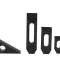 58 Piece T Slot Clamp Kit With Hardened Press Plates for Milling Lathe CNC Workholding, showing three press plates and a wedge