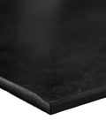 Viton FKM black rubber sheet, 12 x 12 in, 0.25 in thick, edge view.
