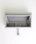 Top view of light grey Two Pack Car Garage Key Holder With Opening Door, Adhesive Wall Mount Key Rack Organizer For Entryway
