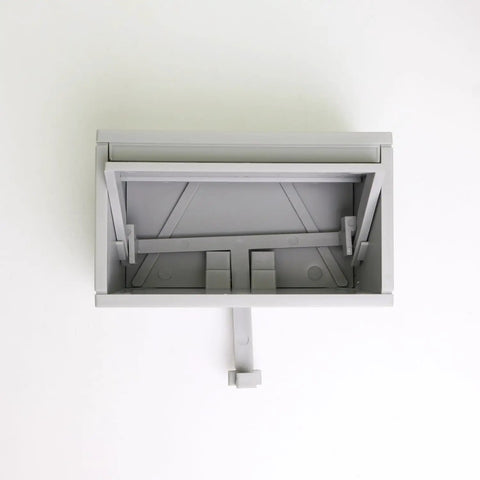Top view of light grey Two Pack Car Garage Key Holder With Opening Door, Adhesive Wall Mount Key Rack Organizer For Entryway