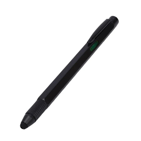 10 In 1 Multitool Pen With Ruler And Bottle Opener, Metal Touchscreen Pen For Everyday Carry, EDC Gadget for Men Dad, black finish